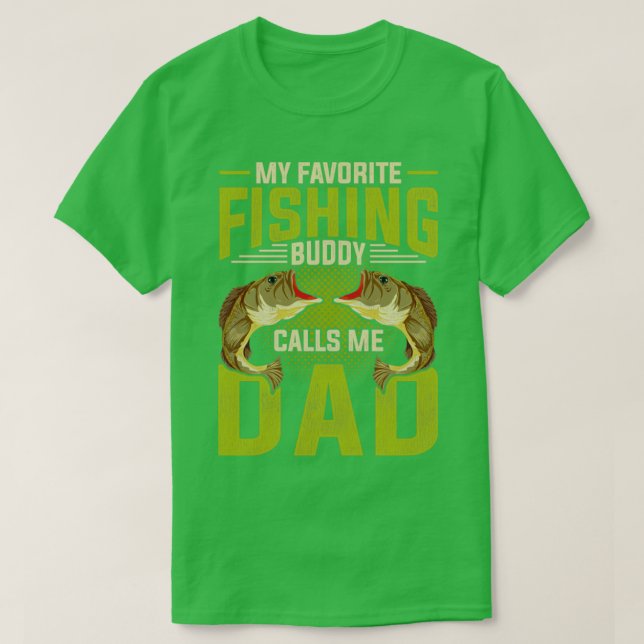 Fiskare Pappa Vinkel Fiske efter Fars dag Funny T Shirt (Design framsida)