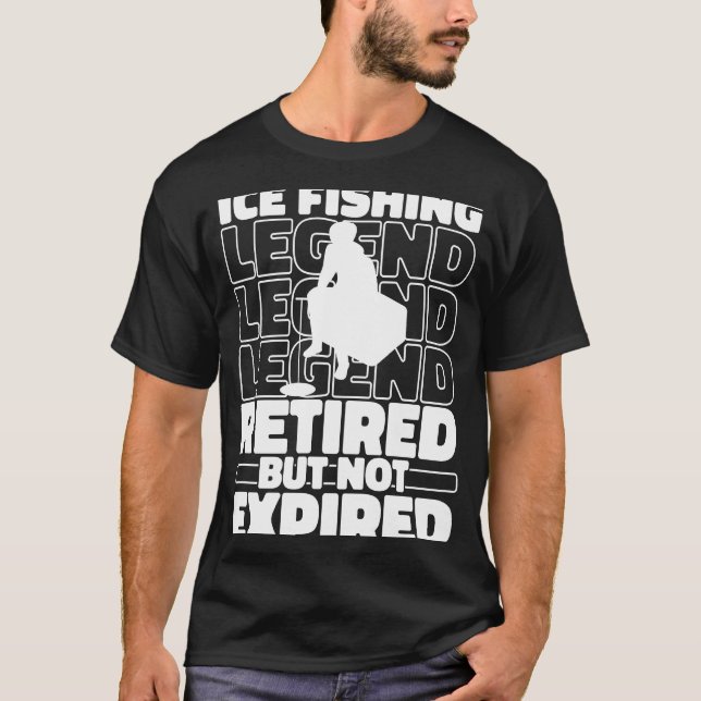 Fiskare Pensionär  Isfiske T Shirt (Framsida)