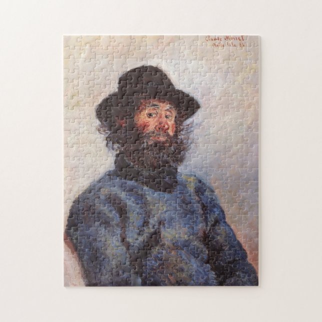 Fiskare porträtt i Belle-Île Monet Fine Art Pussel (Vertikal)