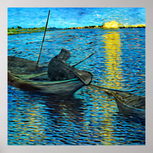 Fiskare - poster och avtryck av van gogh