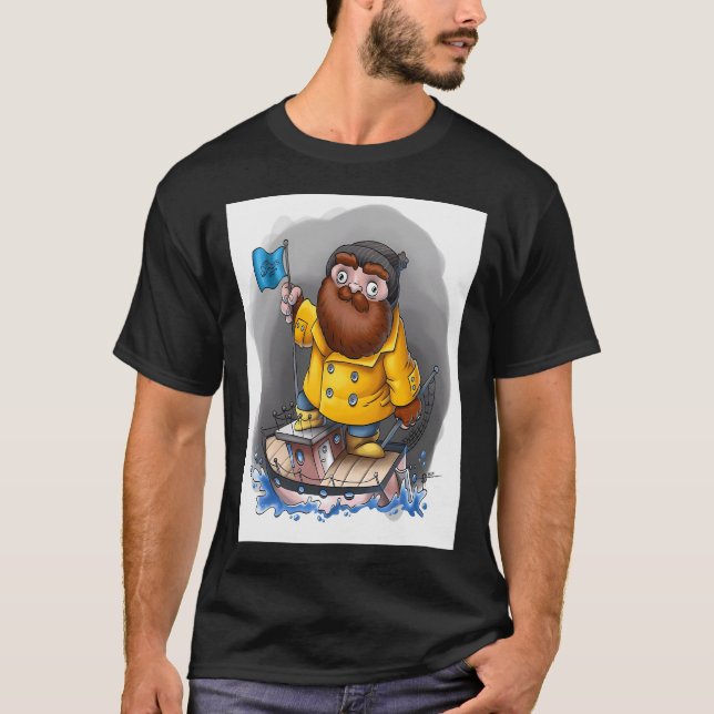 Fiskare Premium  T Shirt (Framsida)