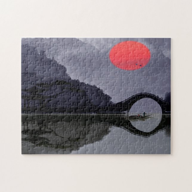 Fiskare Puzzle Pussel (Horisontell)