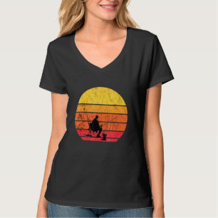 Fiskare Retro Vintage Sunset Fish Freshwater Fis T Shirt
