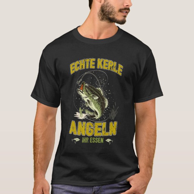 Fiskare Säger Raktiga Killar Fiskar Din Mat Fiskar T Shirt (Framsida)