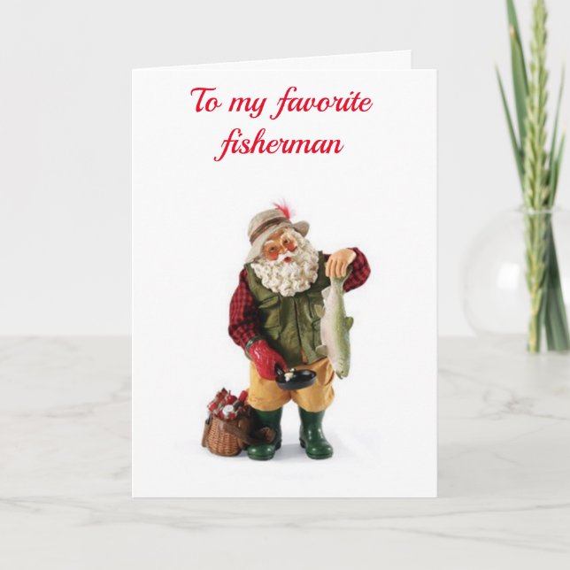 FISKARE & SÄRSKILDA MÄNNISKOR HAR DECEMBER FÖDELSE HELGKORT (Framsida)