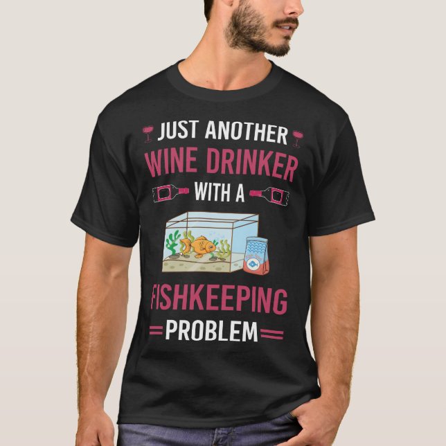 Fiskare som bedriver fiske efter vin och som hålle t shirt (Framsida)