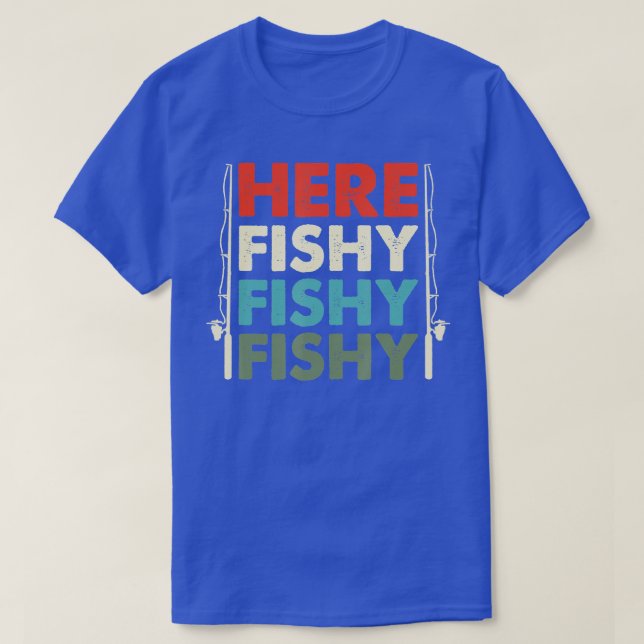 Fiskare som bedriver fiskjakt t shirt (Design framsida)
