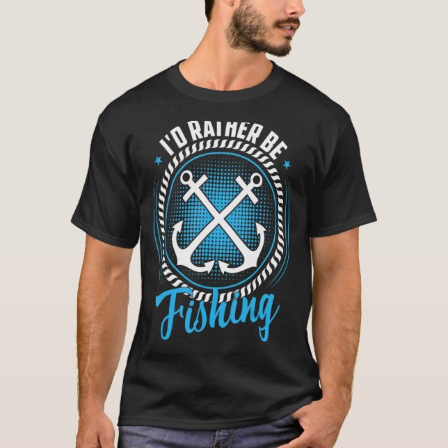 Fiskare som fiskar fisk fiskt   Fiskare Citat T Shirt (Framsida)