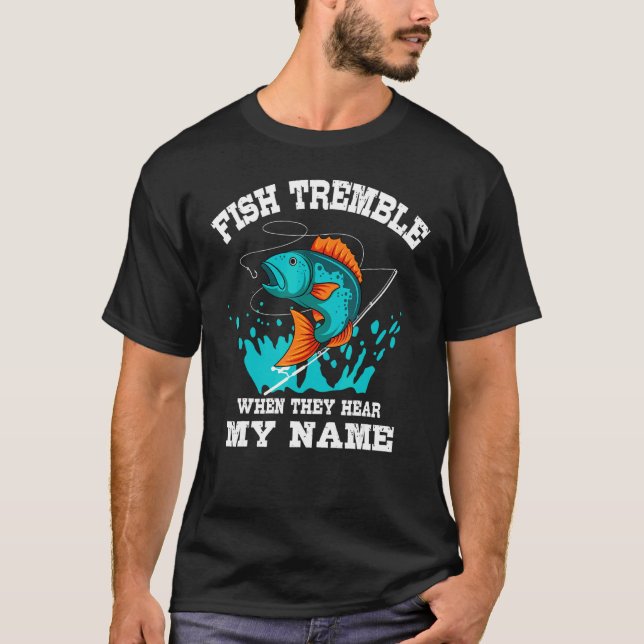 Fiskare som fiskar Krok Angler Fisher Angling Fish T Shirt (Framsida)