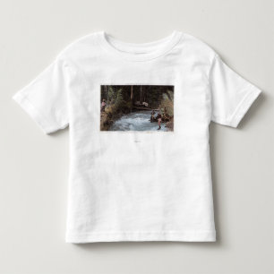 Fiskare som fiskar på Commonwealthbäck Tee Shirt
