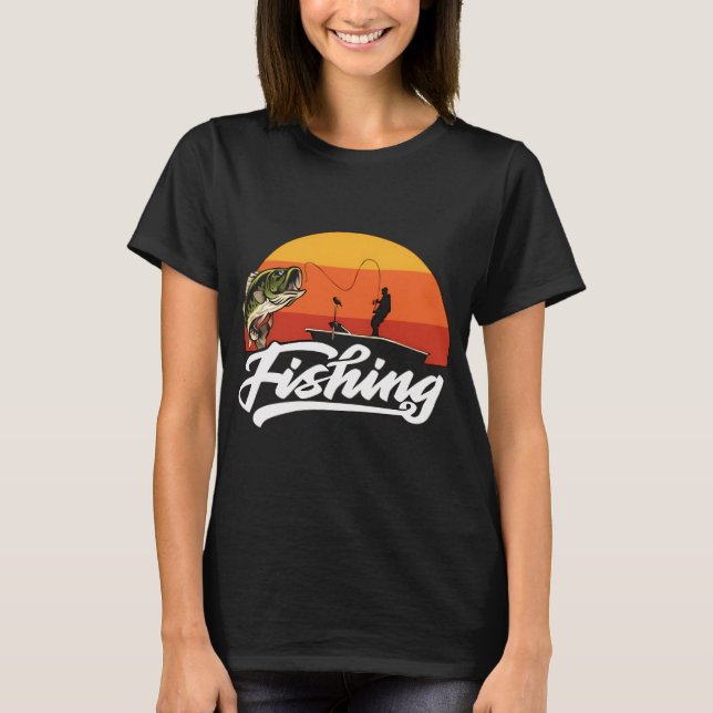 Fiskare Superhjälte Design T Shirt (Framsida)