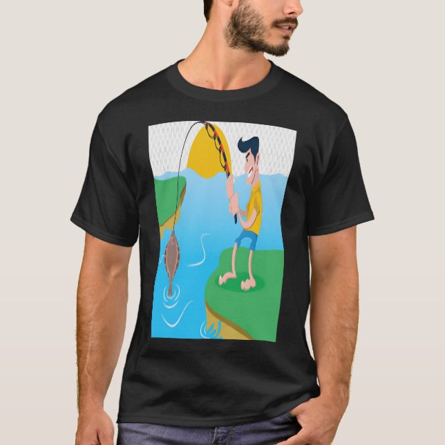 Fiskare T Shirt (Framsida)