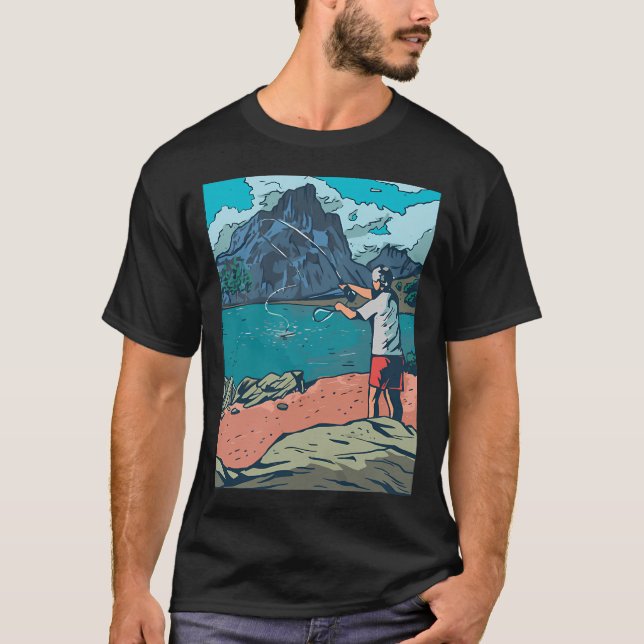 Fiskare T Shirt (Framsida)