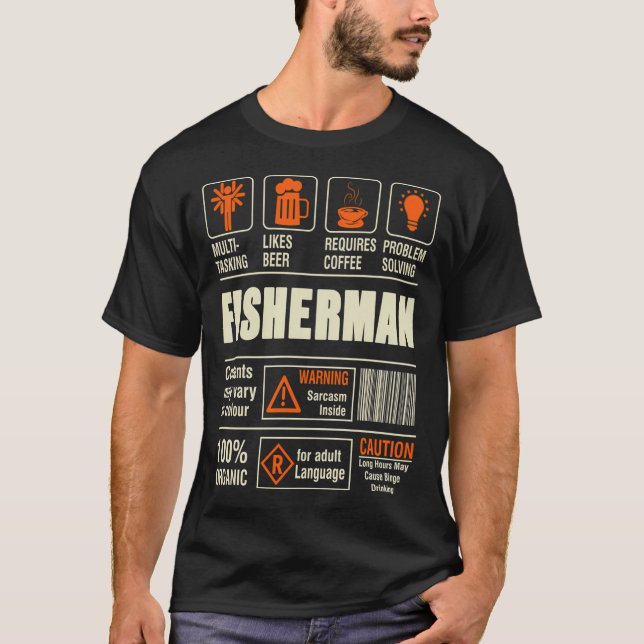 Fiskare T Shirt (Framsida)