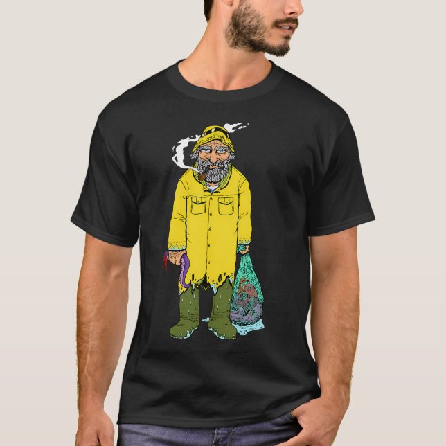 Fiskare T Shirt (Framsida)