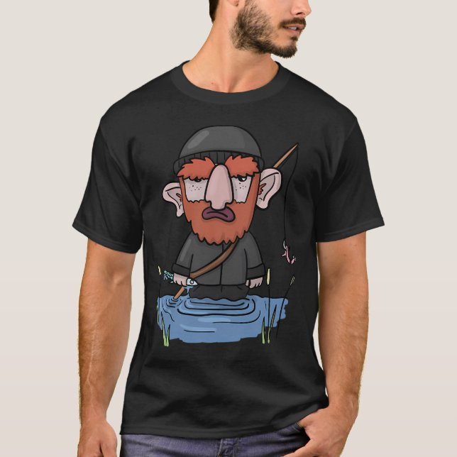 Fiskare T Shirt (Framsida)