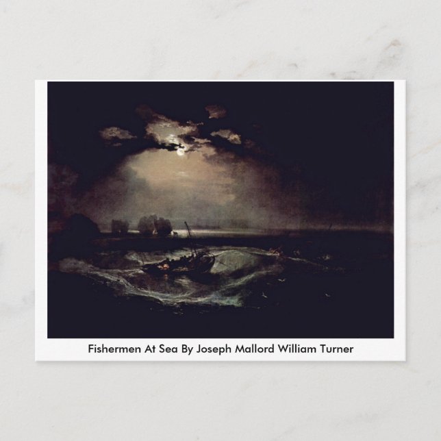 Fiskare till havs av Joseph Mallord William Turner Vykort (Framsida)