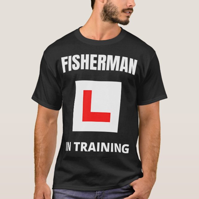Fiskare under utbildning t shirt (Framsida)