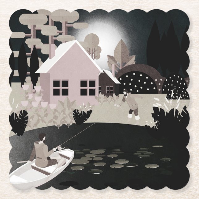 Fiskare Underlägg Papper (Framsida)