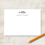 Fiskare Utomhus Fiske Abborre Fisk Anpassat Namn Anteckningskort<br><div class="desc">Denna design har en akvarell randig abborre med utrymme för ett namn/text nedan. Klicka på knappen Anpassa om du vill justera designelementen och/eller ytterligare ändra texten! Variationer av denna design, ytterligare färger samt matchande produkter finns tillgängliga i vår butik, zazzle.com/store/doodlelulu. Kontakta oss om du vill ha denna design på en...</div>