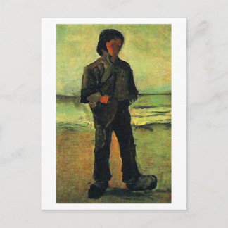Fiskare vid Beach, Vincent van Gogh Vykort