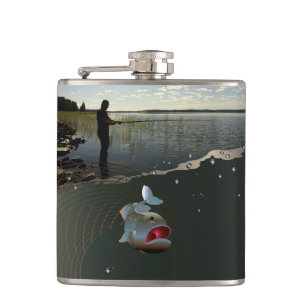 Fiskaren . Lycklig fiske Fickplunta
