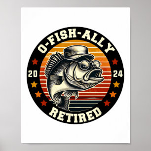 Fiskaren O-fisk-ligt Pensionerad Sedan Fisket Pens Poster