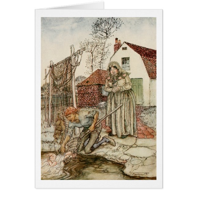 Fiskaren och hans fru hälsningskort (Framsidan)