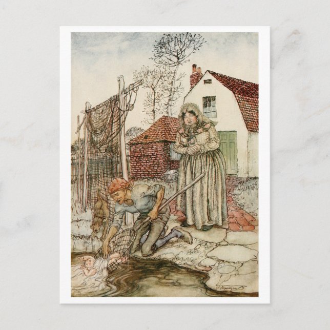 Fiskaren och hans fru vykort (Framsida)