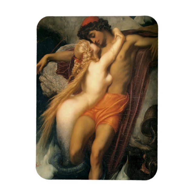 Fiskaren och Siren [Frederic Leighton] Magnet (Vertikal)