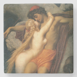 Fiskaren och Sirenen (av Frederic Leighton) Stenunderlägg