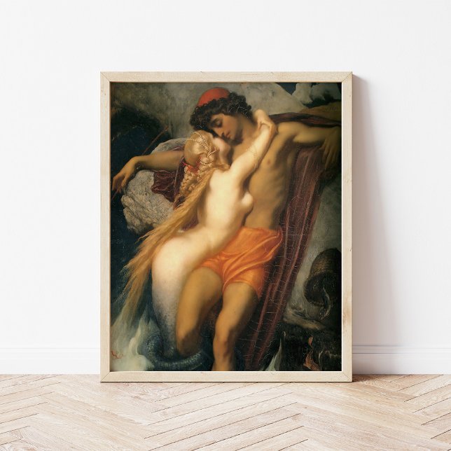 Fiskaren och Sirenen | Frederic Leighton Poster (Skapare uppladdad)