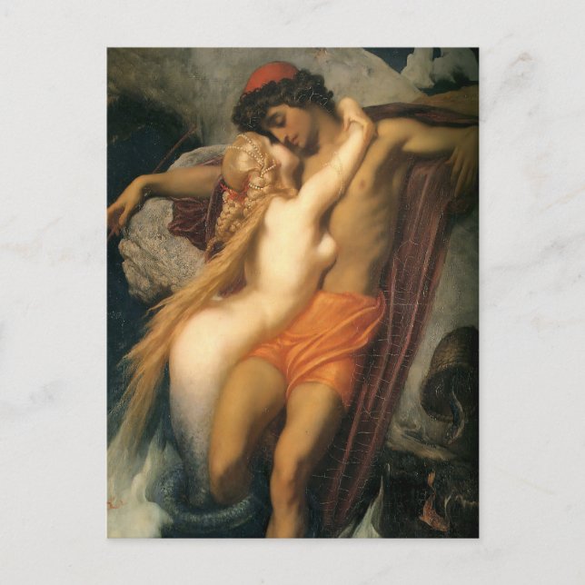 Fiskaren och Sirenen | Frederic Leighton Vykort (Framsida)