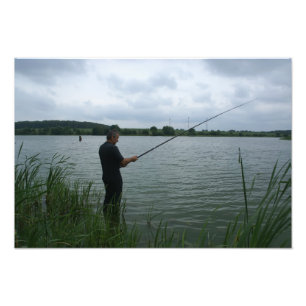 Fiskaren på kvällen fototryck