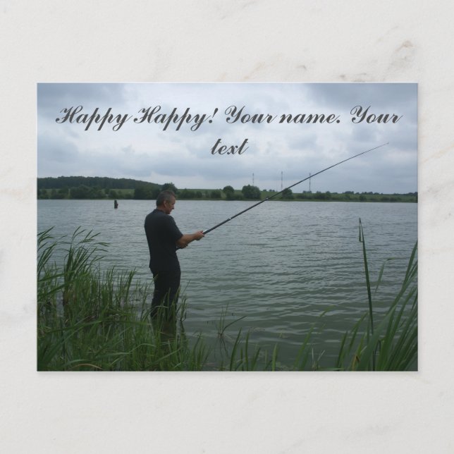 Fiskaren på kvällen vykort (Framsida)