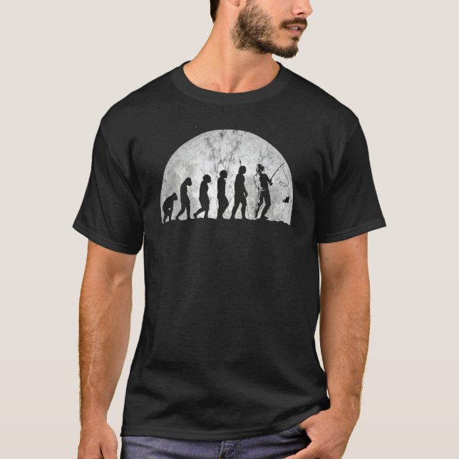 Fiskarens Evolution Och Evo  Människans Evolution  T Shirt (Framsida)