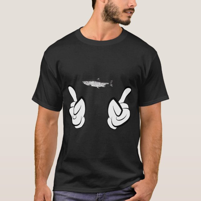 Fiskarens Längd Roligt  T Shirt (Framsida)