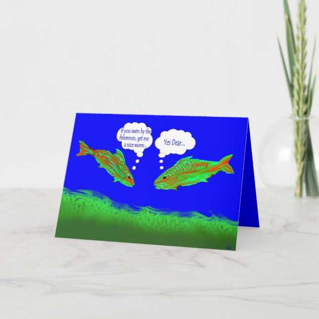 Fiskarens Roligt - födelsekort Kort (Framsida)