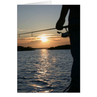 Fiskarens solnedgång hälsningskort