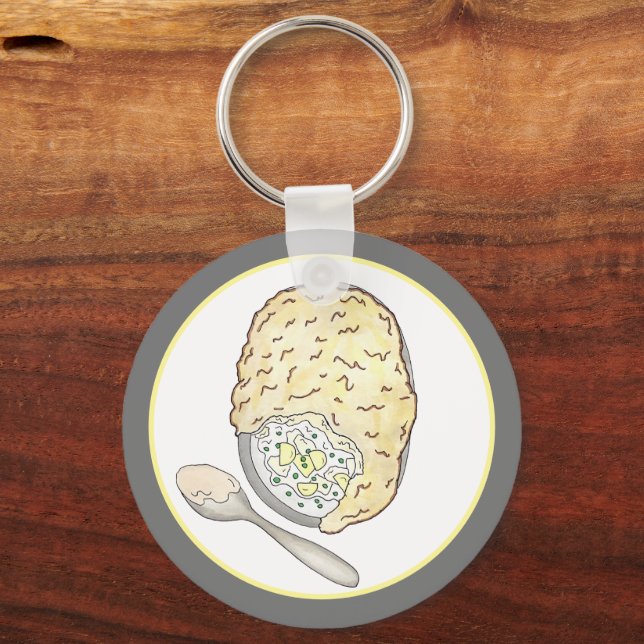 Fiskares Fish Paj UK British Pub Food Cuisine Nyckelring (Baksida)