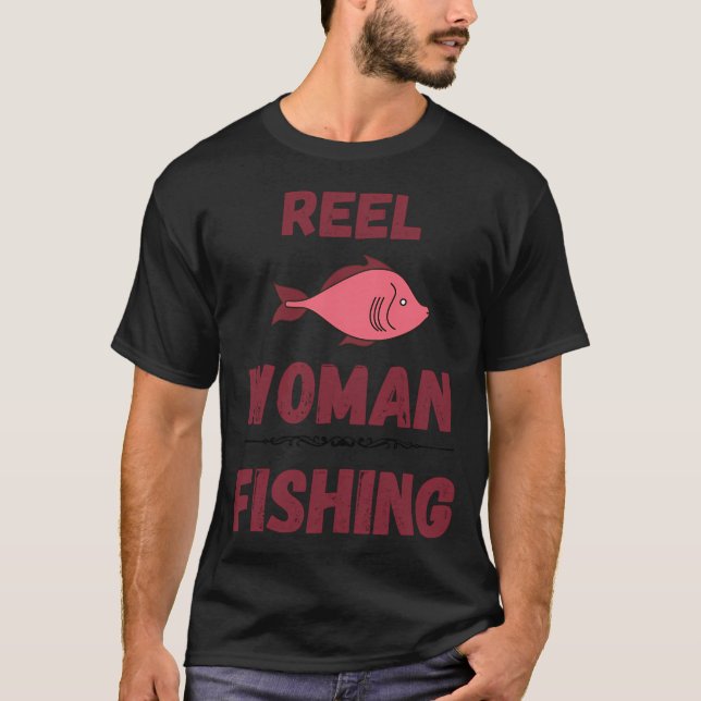 Fiskarkvinna rulle t shirt (Framsida)