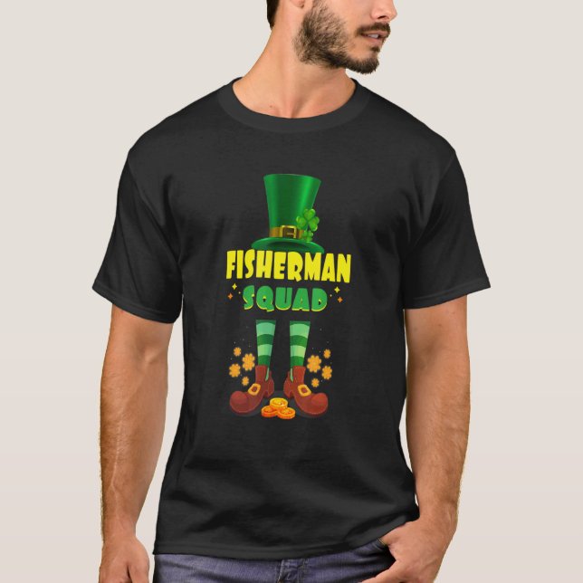 Fiskarlag  Rolig irländsk St. Patricks dag T Shirt (Framsida)