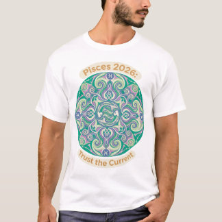 Fiskarna 2026 Pastell Fisk Mandala | Lita på ström T Shirt