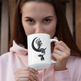Fiskarna Dansande Flicka 15oz Svart Kant Mugg
