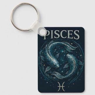 Fiskarna Fisk Zodiak Celestial Astrologi Symbol Nyckelring