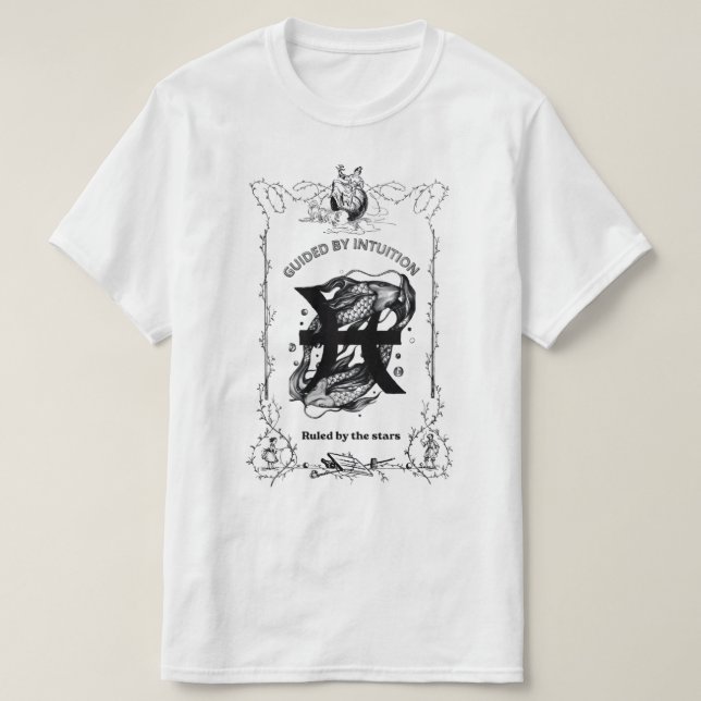 Fiskarna Intuition Himmelskt Design T Shirt (Design framsida)