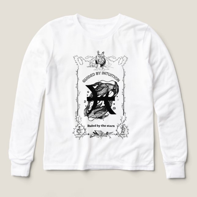 Fiskarna Intuition Himmelskt Design T Shirt (Design framsida)