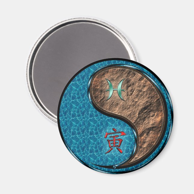 Fiskarna & Jord Tigern Magnet (Front/Back)