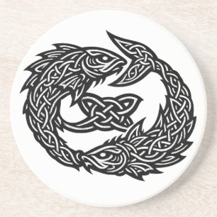 Fiskarna Keltisk Två‑Strömmars Sigil BurnsInHell Underlägg