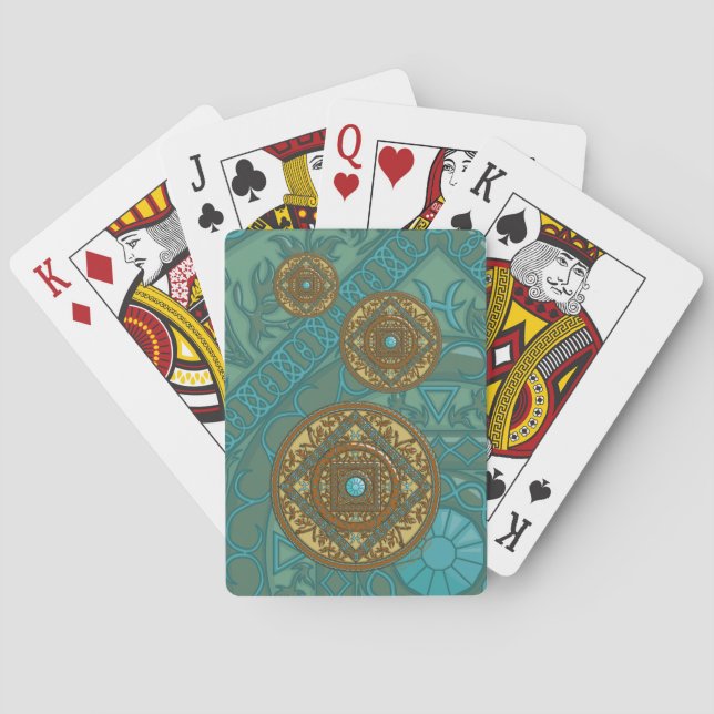 Fiskarna Mandala Klassiska Spelkort (Baksidan)